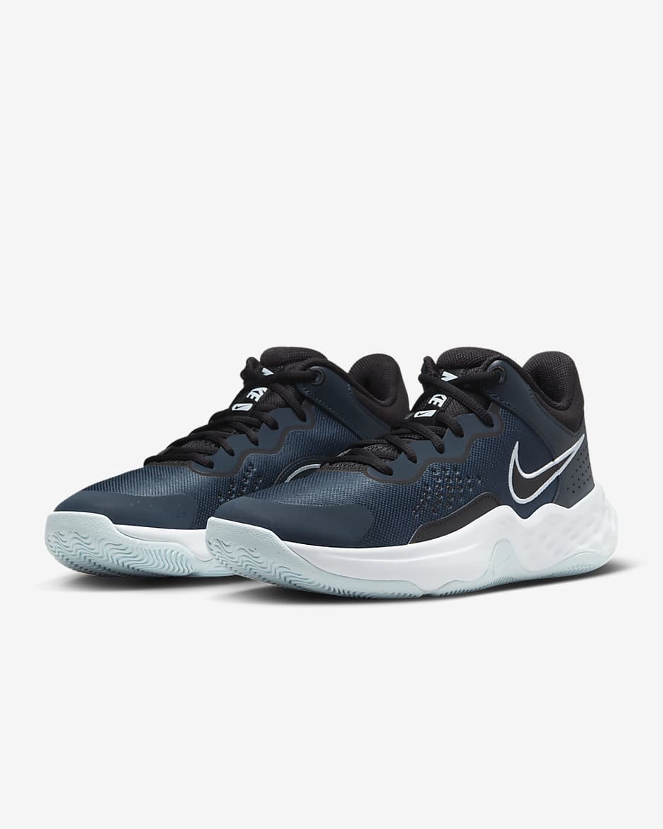 Black and blue nike basketball shoes online